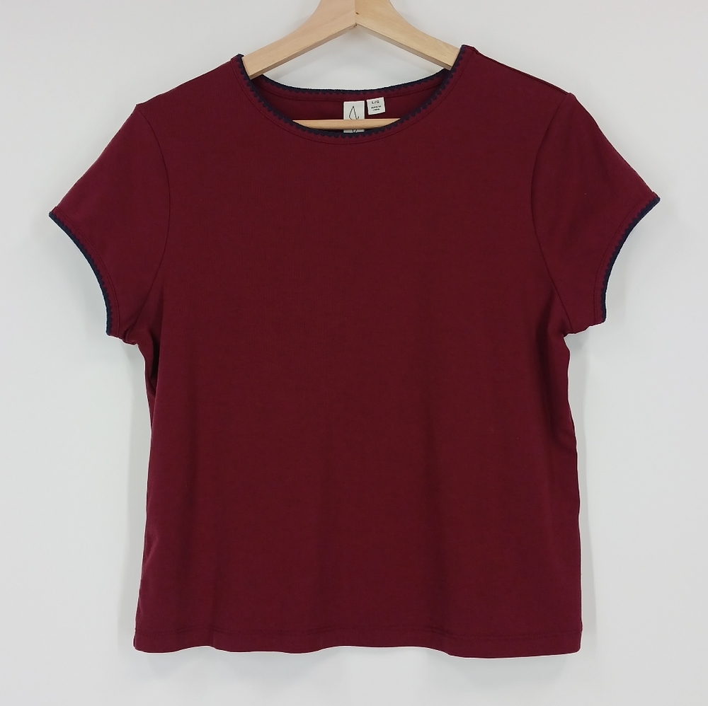 Joie Embroidered Trim Short Sleeve Baby Tee